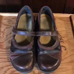 NAOT Brown Velcro Mary Janes size 41 (US 11)